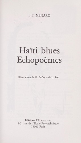 Cover of Haïti blues echopoèmes