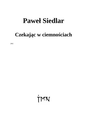 Cover of Czekając w ciemności
