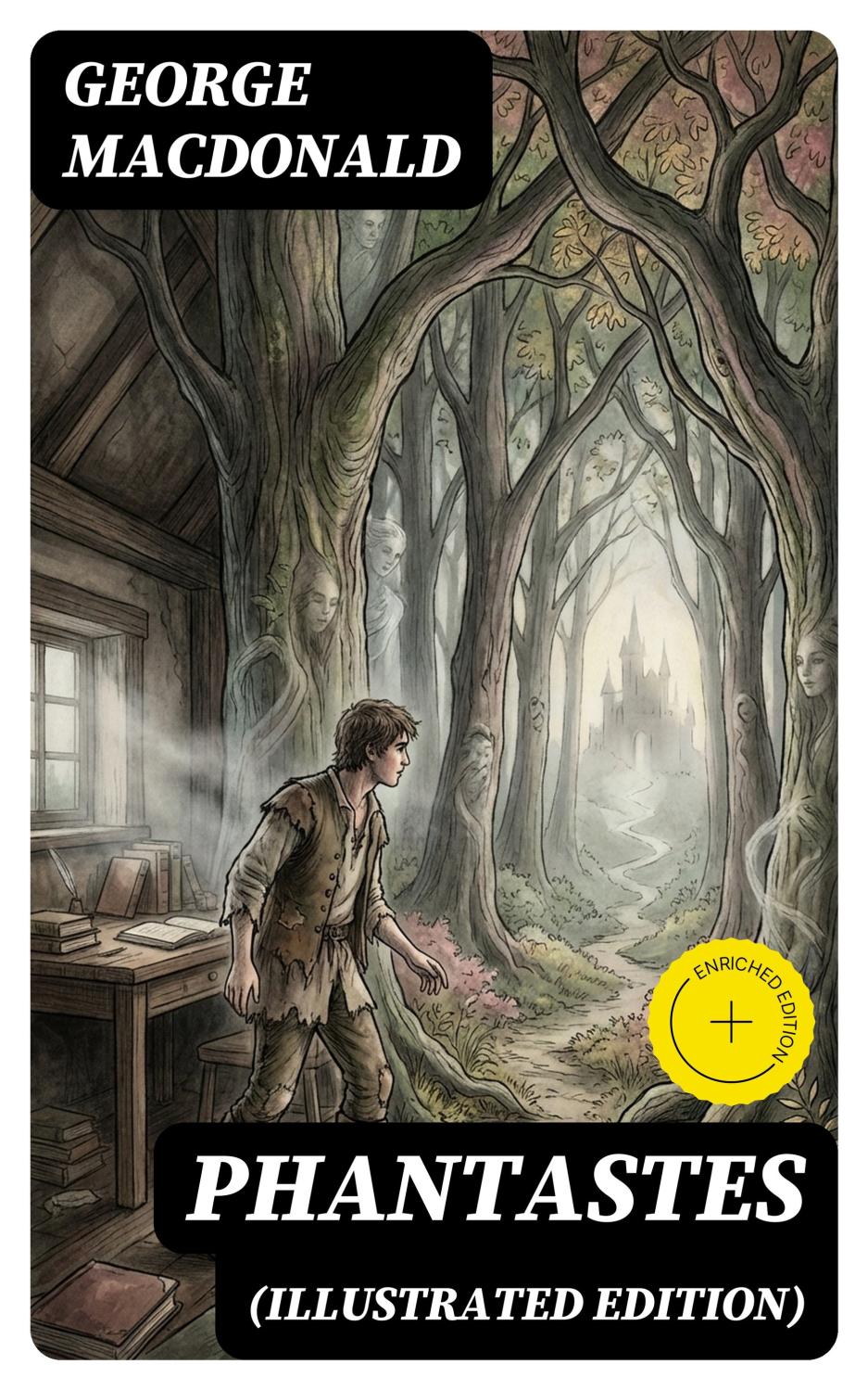 Cover of Phantastes (Illustrated Edition): Enriched edition. A Dreamlike Allegorical Journey of Self-Discovery, Spiritual Wonder, and Vivid Imagery