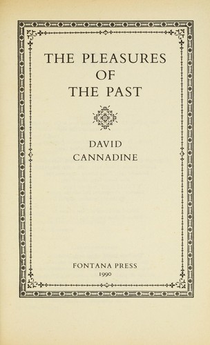 Cover of The pleasures of the past