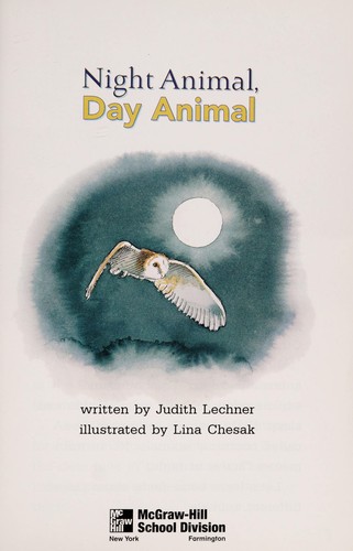 Cover of Night animal, day animal