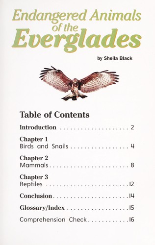 Cover of Endangered animals of the Everglades