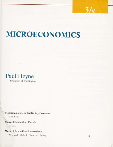 Cover of Microeconomics