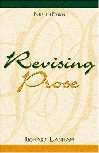 Cover of Revising prose