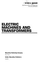 Cover of Electric machines and transformers