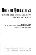 Cover of Quentin Crisp's Book of Quotations