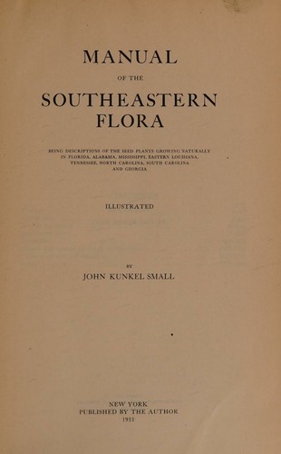 Cover of Manual of the southeastern flora