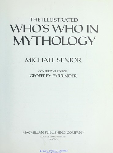 Cover of The illustrated who's who in mythology