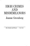 Cover of High crimes and misdemeanors
