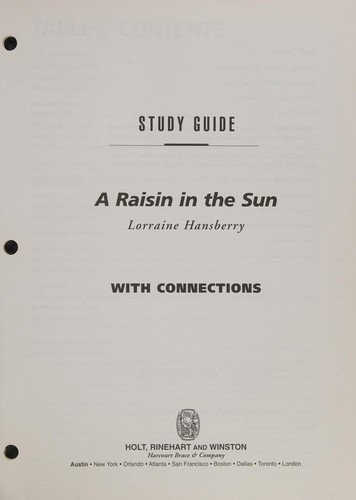 Cover of A Raisin in the Sun Study Guide