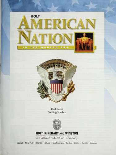 Cover of Holt American nation in the modern era