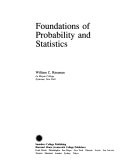 Cover of Foundations of probability and statistics