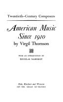 Cover of American music since 1910
