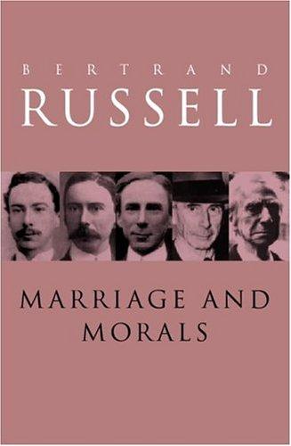 Cover of Marriage and morals