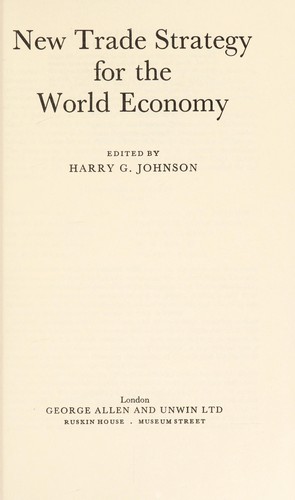 Cover of New trade strategy for the world economy
