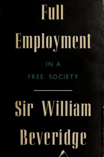 Cover of Full employment in a free society
