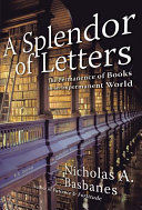 Cover of A Splendor of Letters
