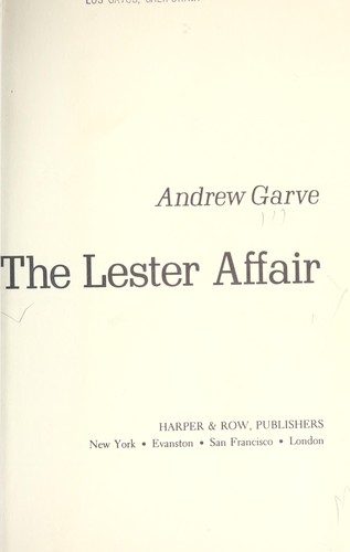 Cover of The Lester affair