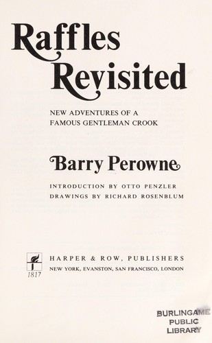 Cover of Raffles revisited; new adventures of a famous gentleman crook
