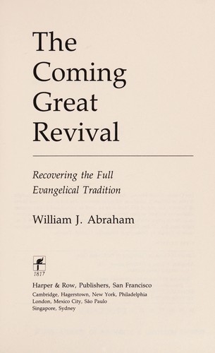 Cover of The coming great revival