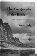 Cover of The geography of the Bible