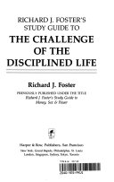 Cover of Challenge of the Disciplined Life Study Guide