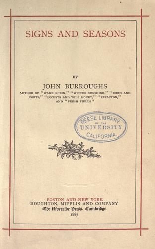 Cover of Signs and seasons