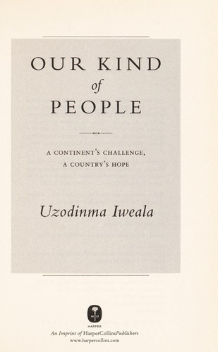 Cover of Our kind of people