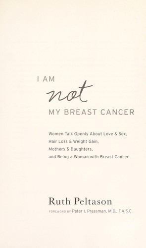 Cover of I am not my breast cancer