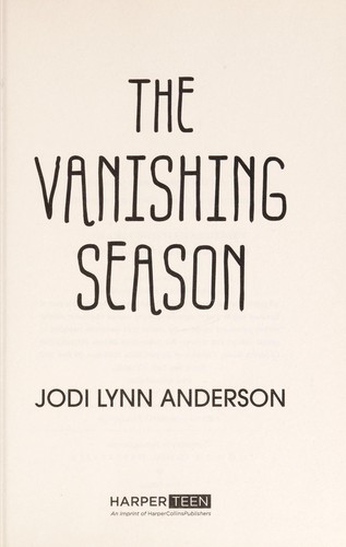 Cover of The vanishing season