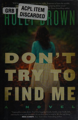 Cover of Don't try to find me