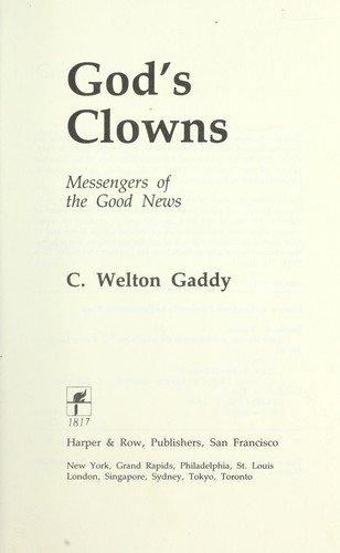 Cover of God's clowns