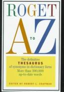 Cover of Roget Ato Z