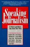 Cover of Speaking of Journalism