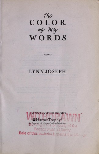 Cover of The color of my words