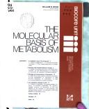 Cover of The molecular basis of metabolism