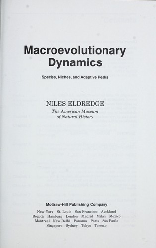 Cover of MacRo Evolutionary Dynamics
