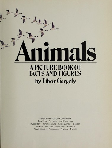 Cover of Animals; a Picture Book of Facts and Figures