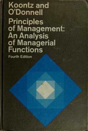 Cover of Principles of management
