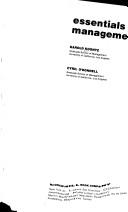 Cover of Essentials of management