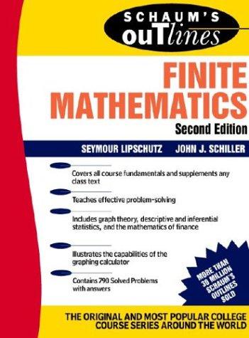 Cover of Schaum's outline of theory and problems of finite mathematics