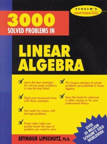 Cover of 3000 solved problems in linear algebra