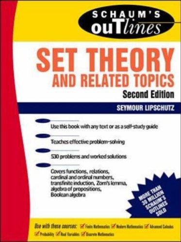 Cover of Schaum's outline of theory and problems of set theory and related topics