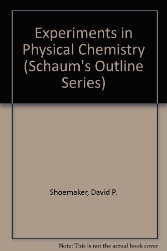 Cover of Experiments in physical chemistry