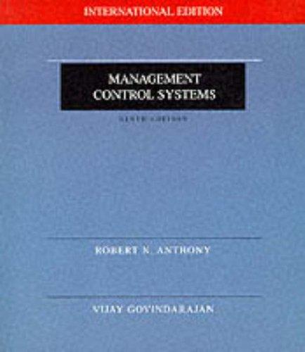 Cover of MANAGEMENT CONTROL SYSTEMS