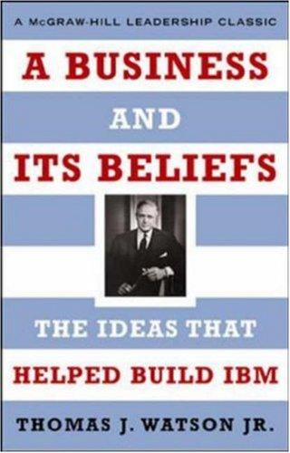 Cover of A business and its beliefs