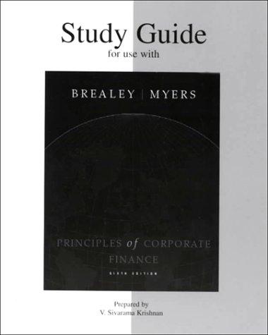 Cover of Study Guide to Accompany Principles of Corporate Finance