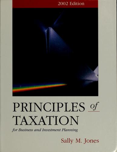 Cover of Principles of Taxation for Business Investment Planning