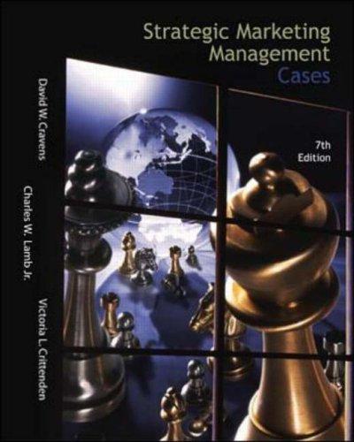 Cover of Strategic Marketing Management Cases w/Excel Spreadsheets