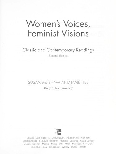 Cover of Women's voices, feminist visions : classic and contemporary readings